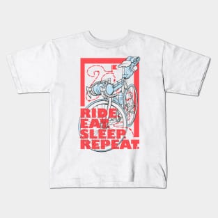 Ride. Eat. Sleep. Repeat. Kids T-Shirt